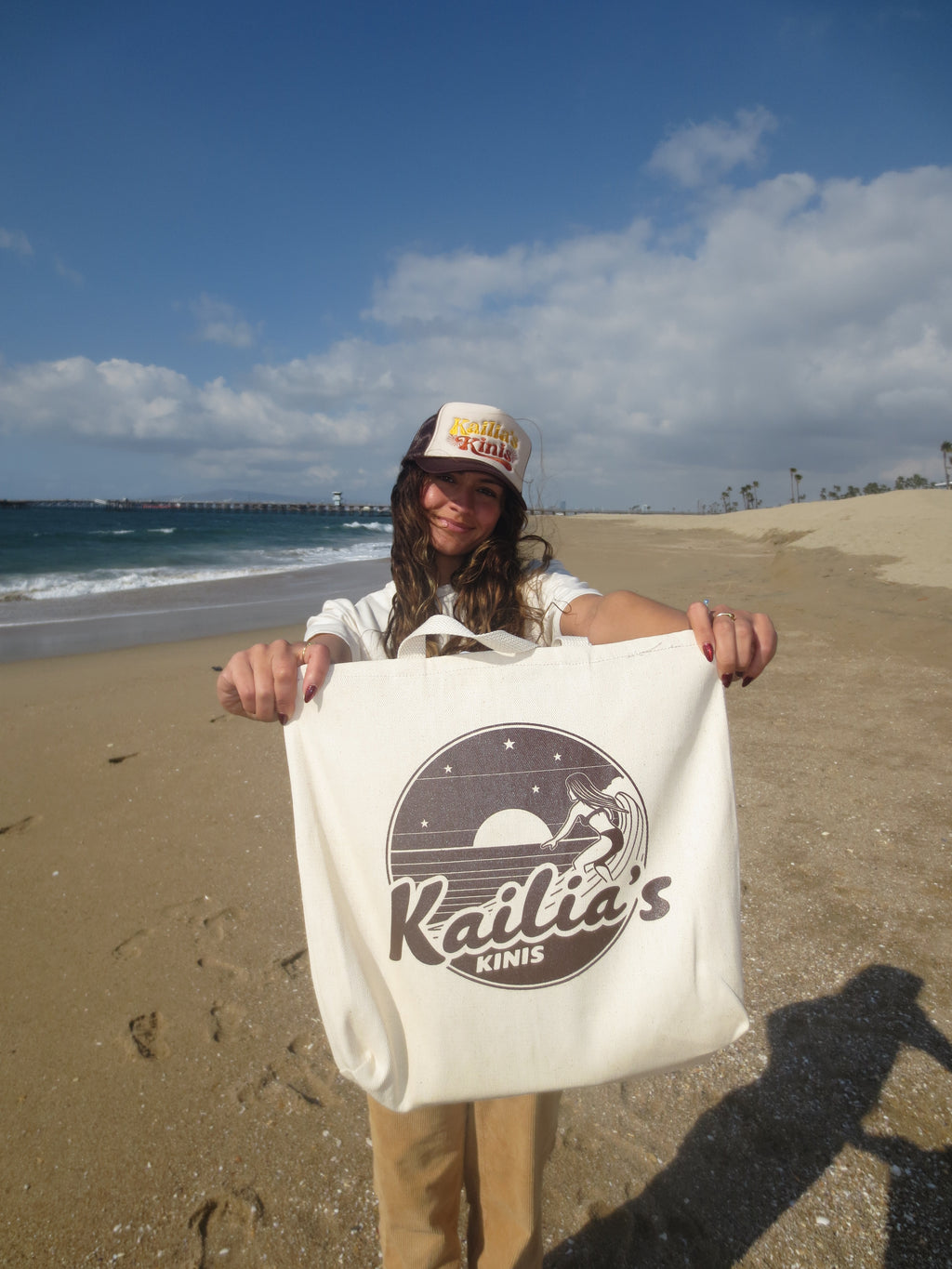 Brown Logo Tote Bag
